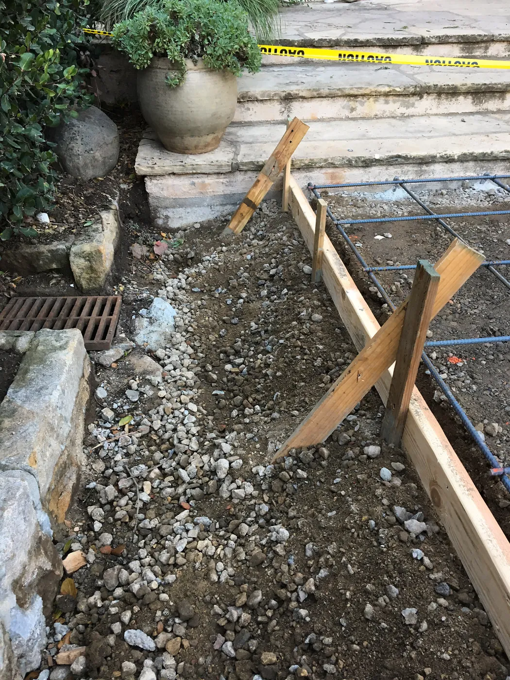 Courtyard resurfacing work