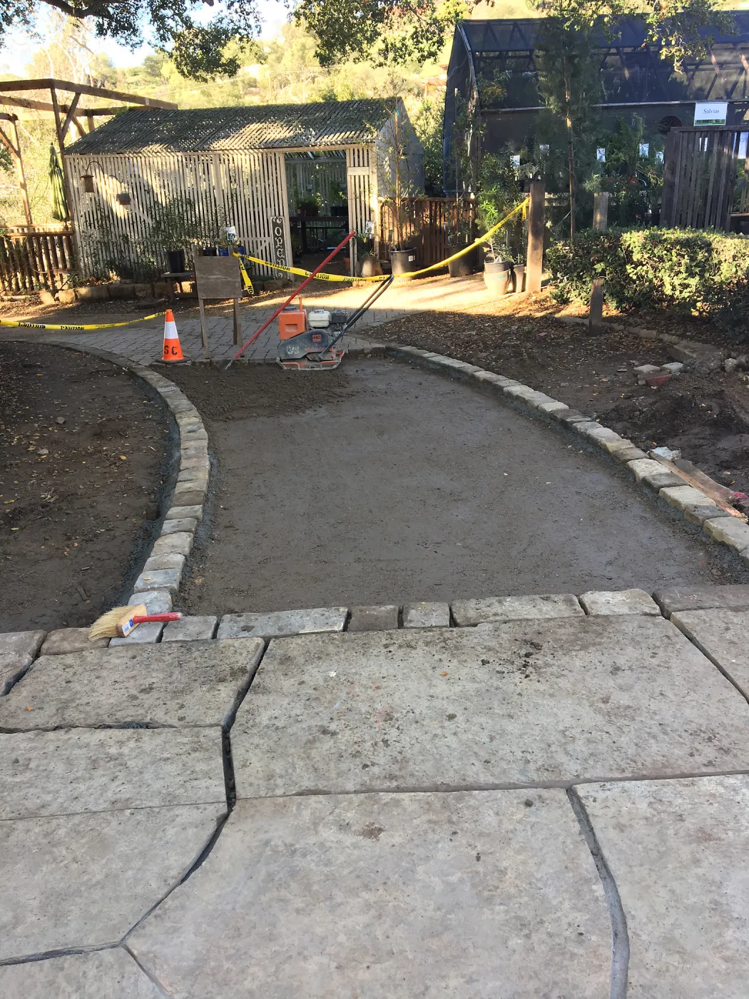 Preparing walkway for EcoPave