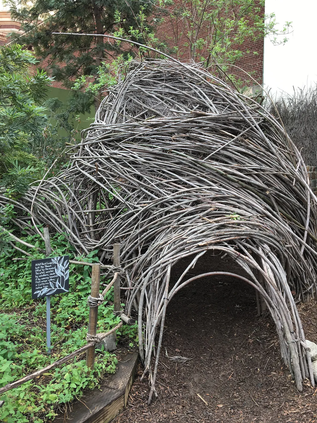 â€˜Branch Office' by David Lovejoy at the Urban Nature Garden at the Natural History Museum of Los Angeles