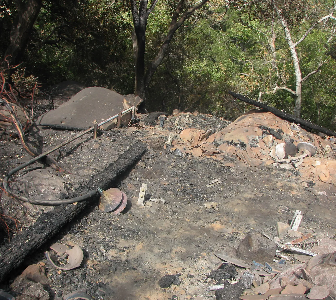 Site of Home Demonstration Deck after Jesusita Fire