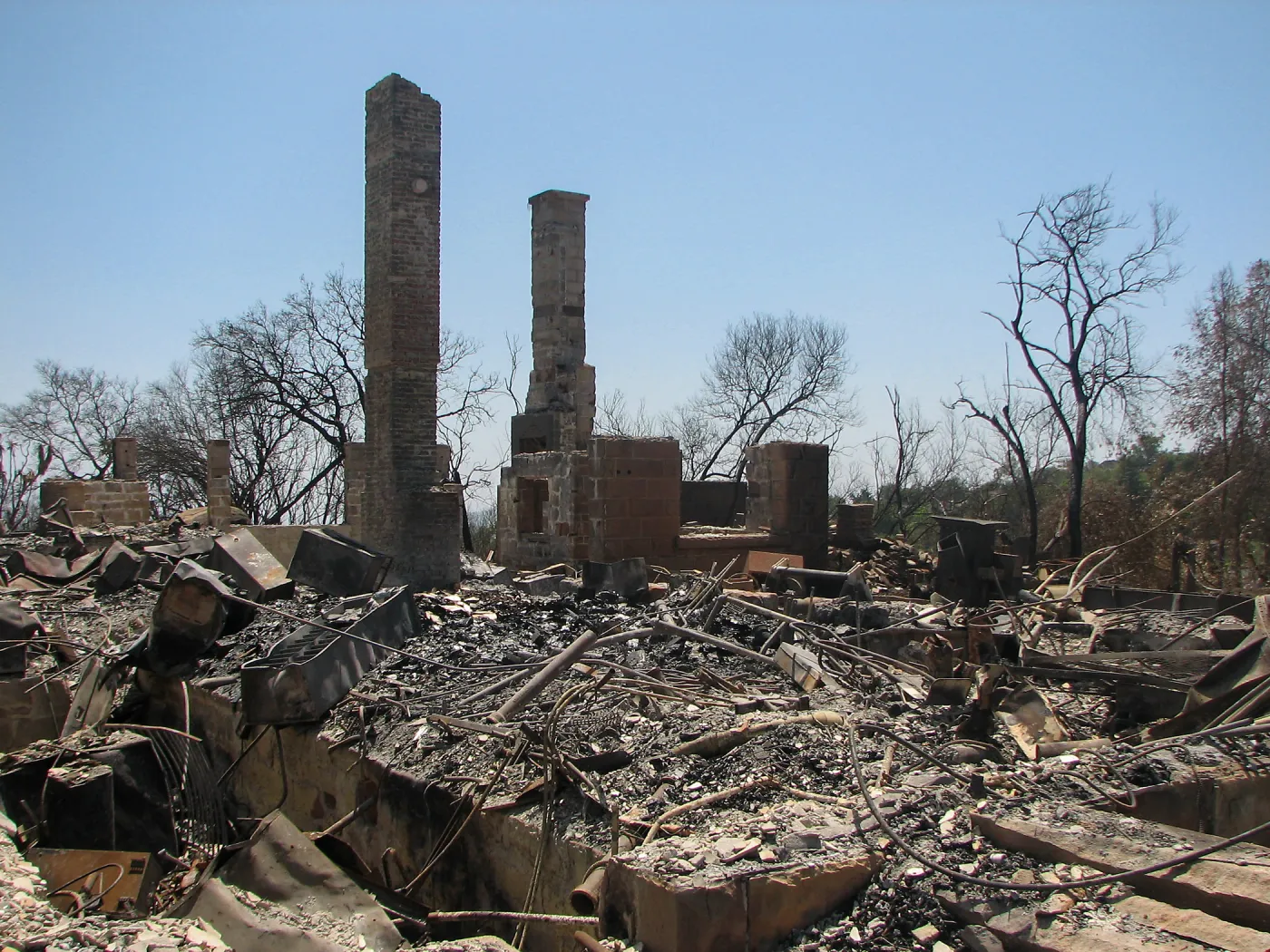 Gane House site after Jesusita Fire