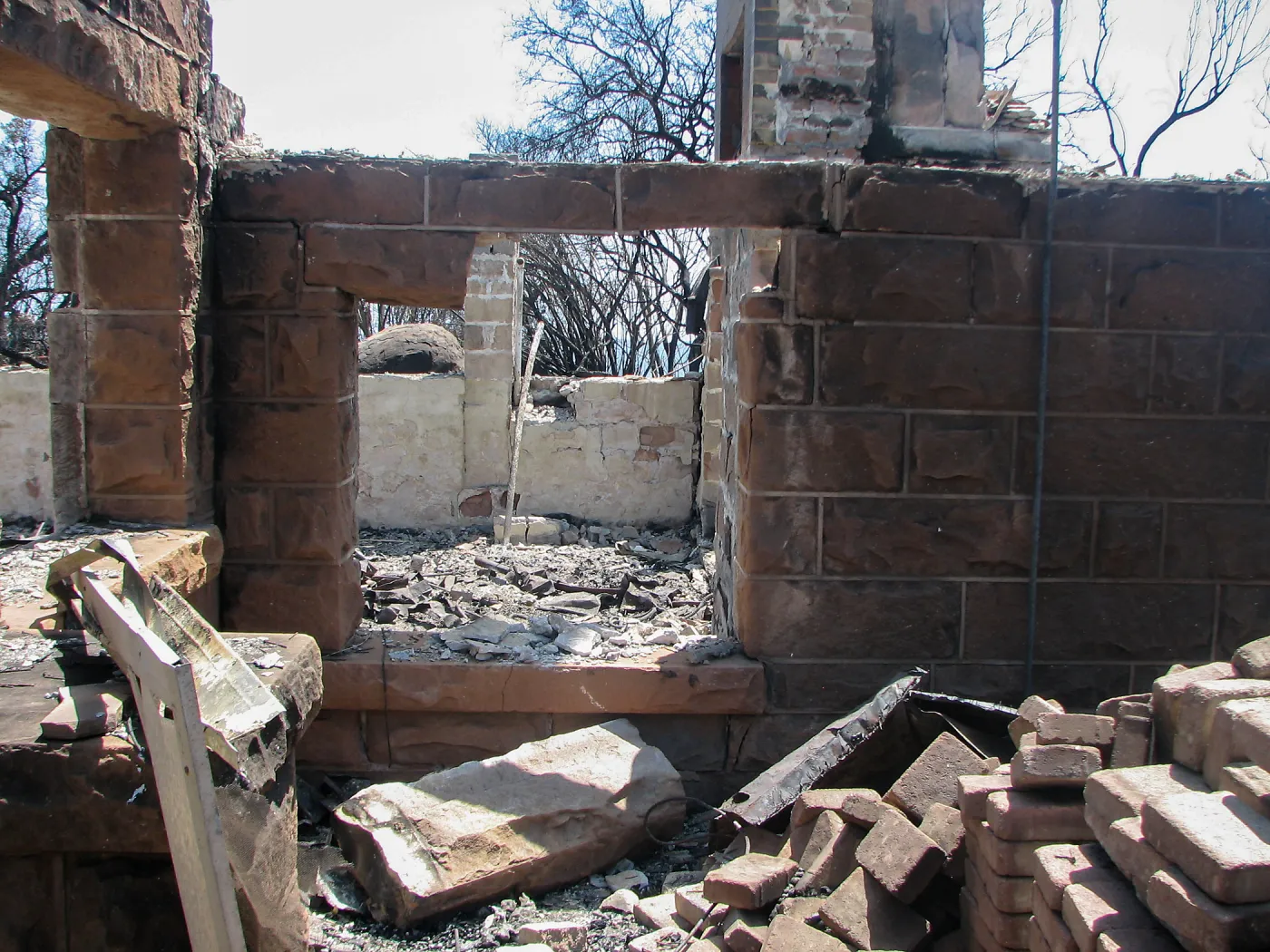 Gane House site after Jesusita Fire