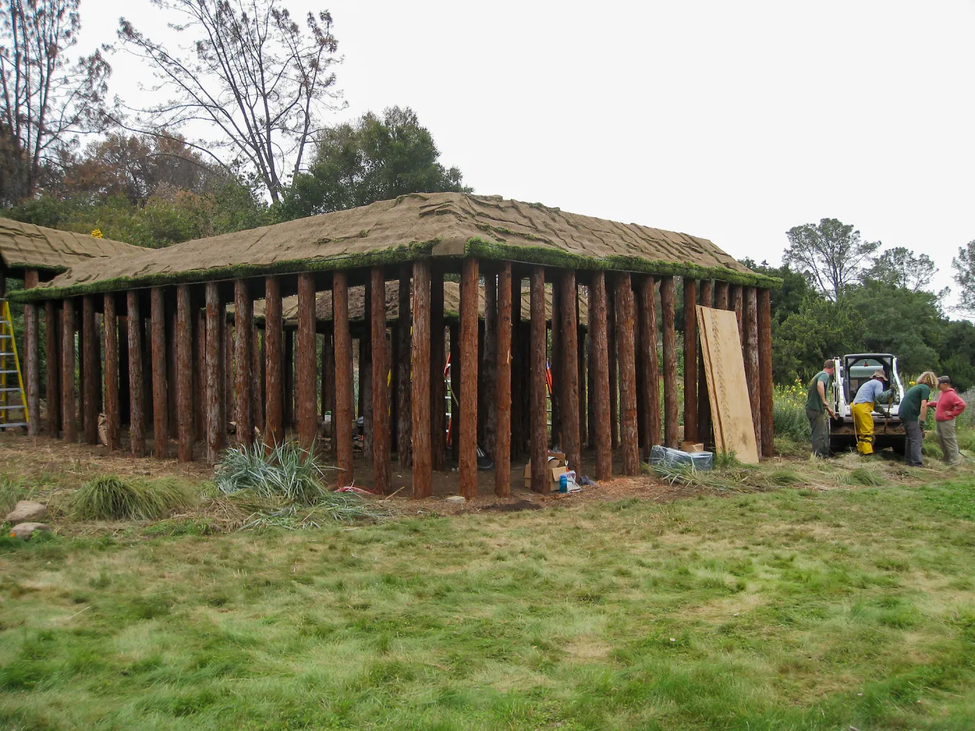 Construction of Herb Parker's â€˜Haven' labyrinth