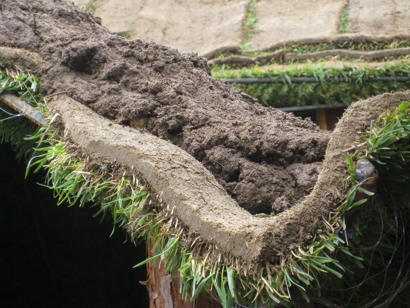 Construction of Herb Parker's â€˜Haven' labyrinth