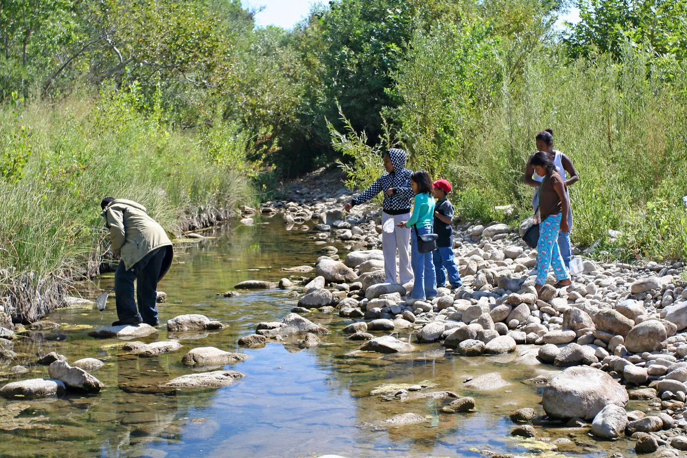 FamCamp 2008, Families at river