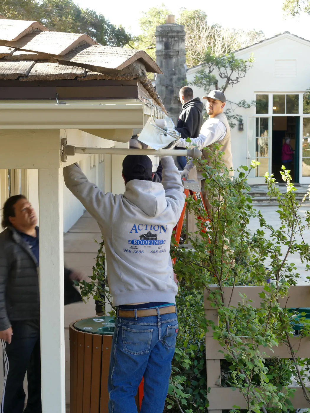 North Wing roof replacement, gutter installation