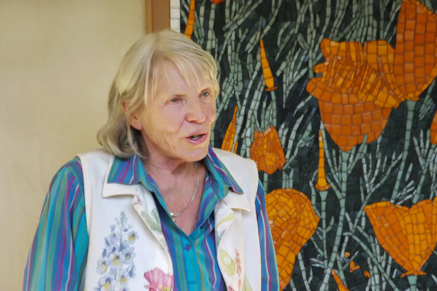 Dedication ceremony for â€œAfter the Rainsâ€ mosaic by Patti Jacquemain