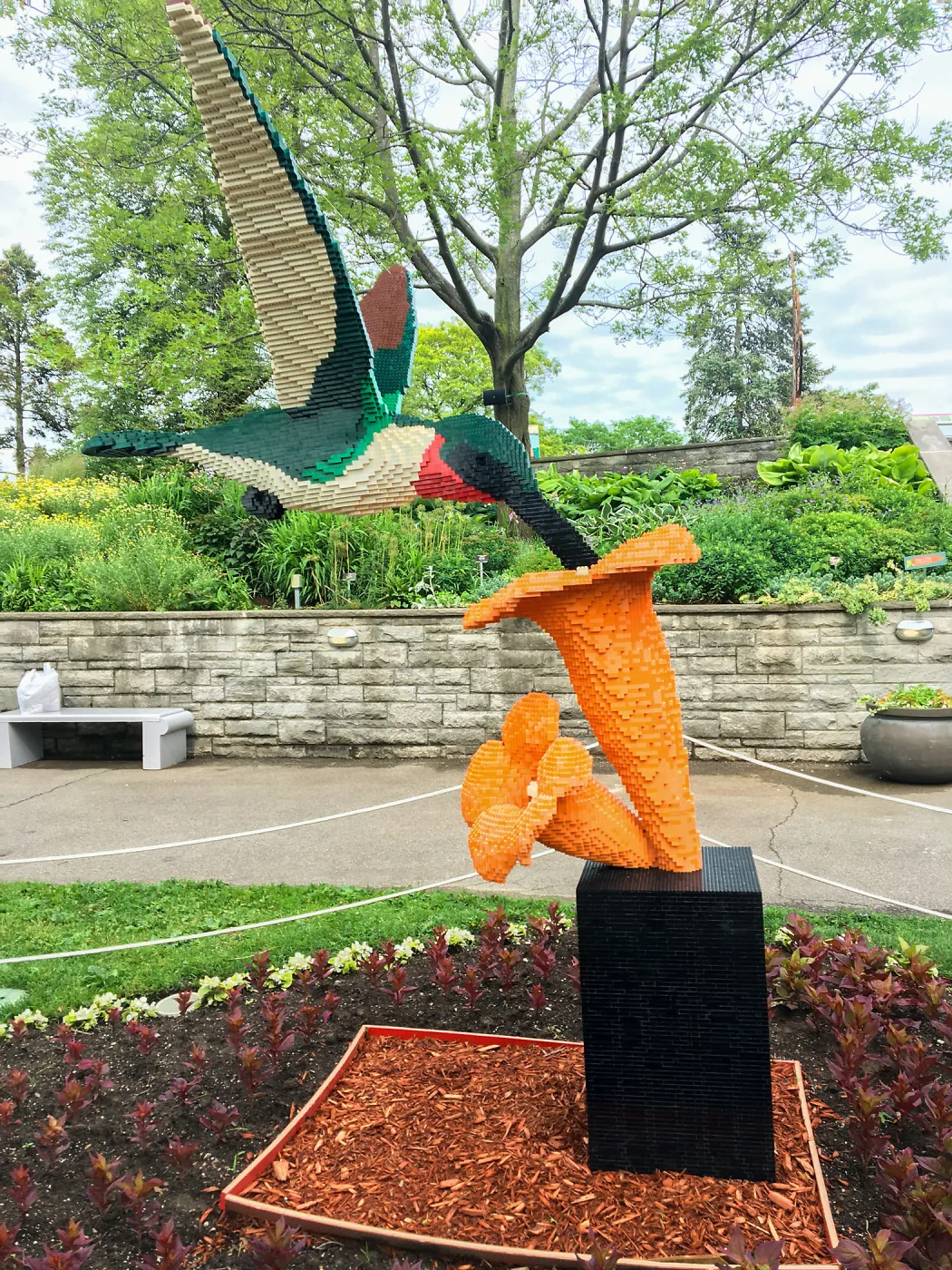 Royal Botanic Garden, Ontario, Canada, Lego Hummingbird sculpture