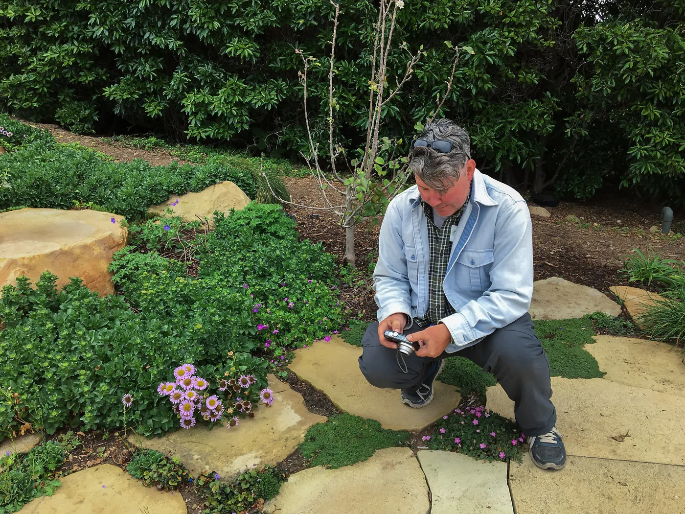 Brue Reed at Montecito garden designed by Isabelle Greene