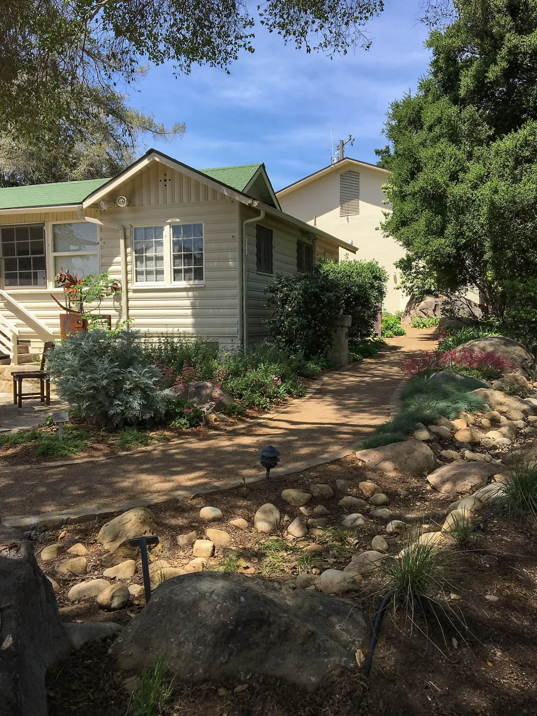 Dry creek bed at the Water Wise Home Garden
