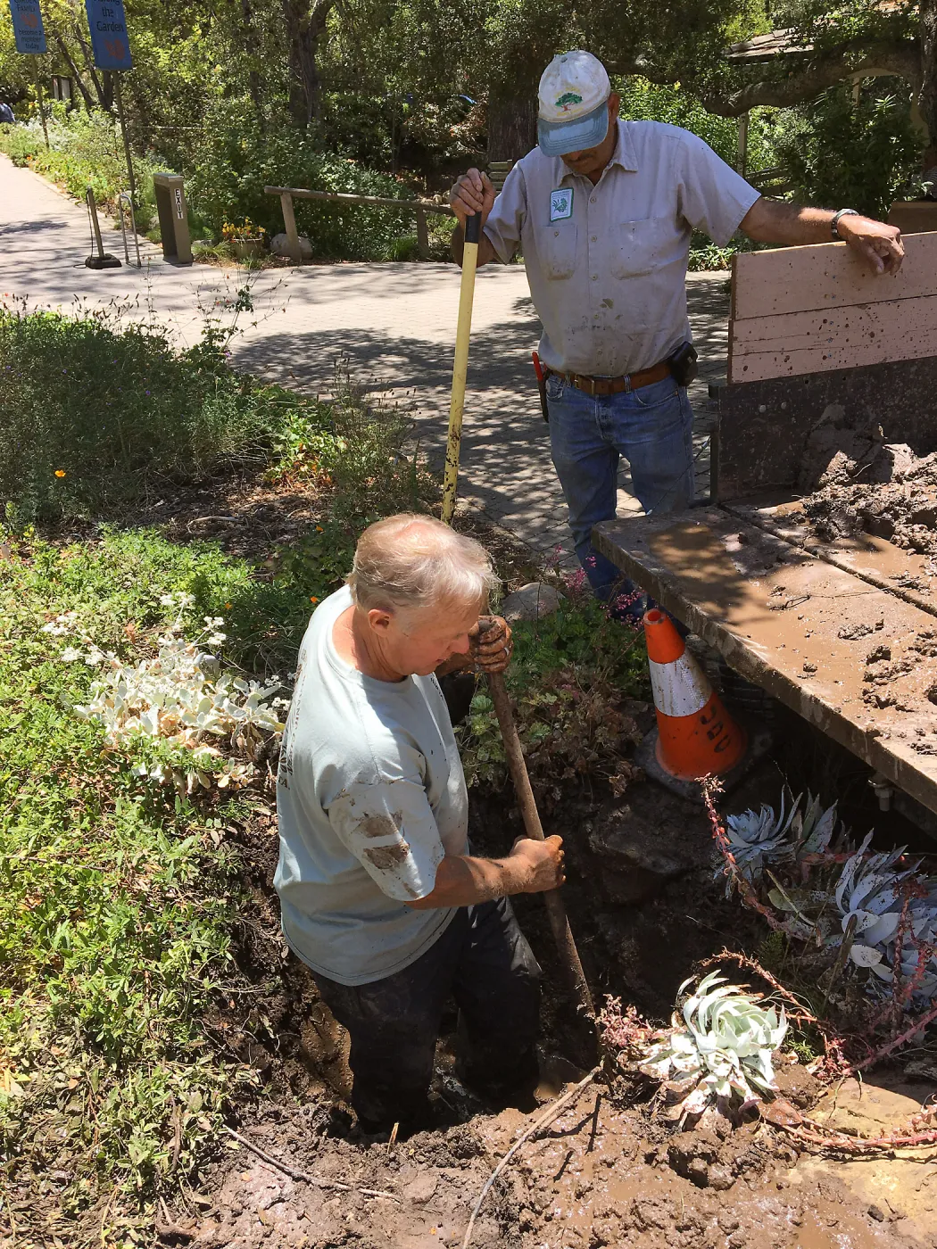 Water leak at entrance, Dave Kershaw & Manny Gonzalez