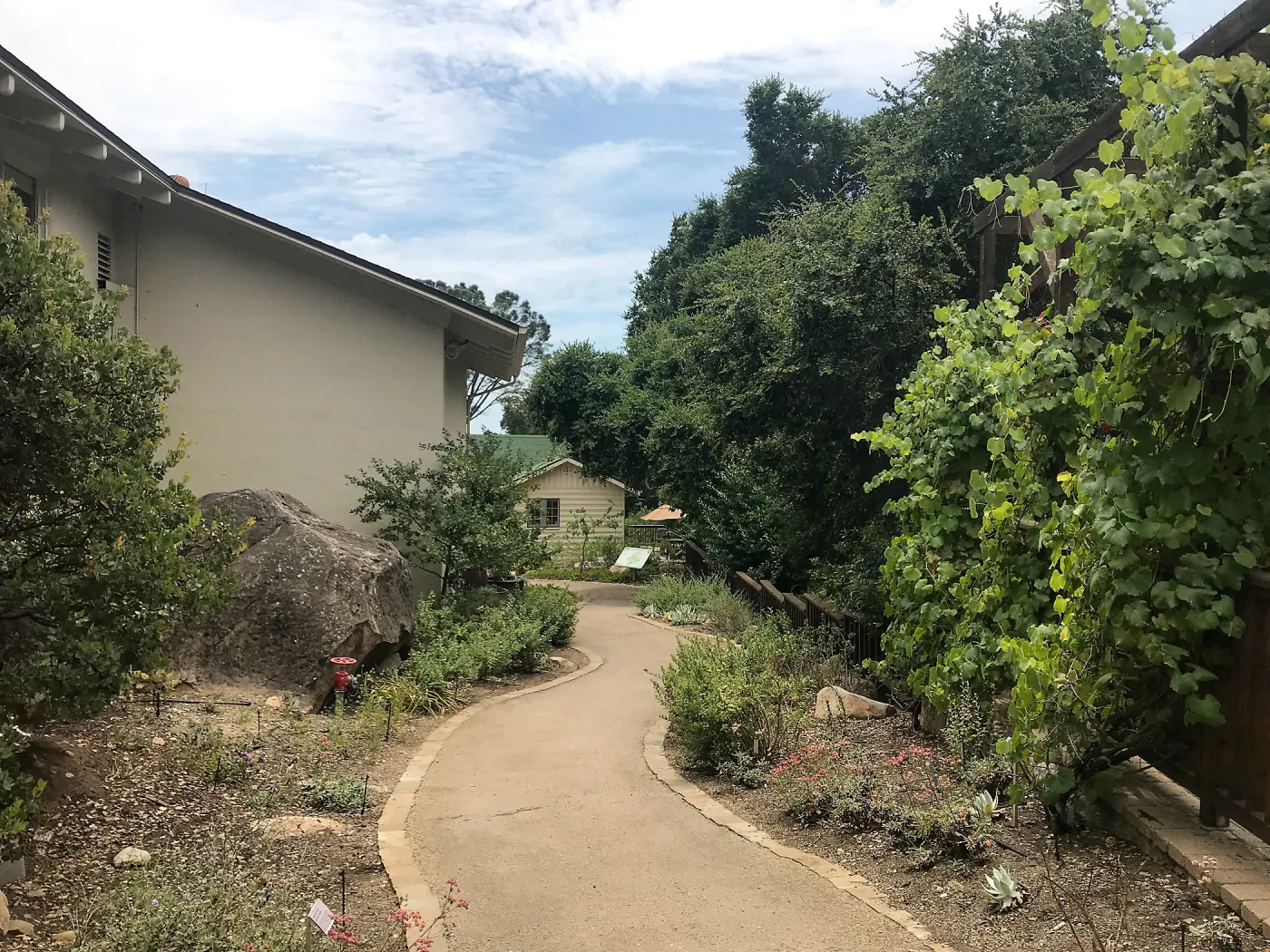 Path to Cottage and Water Wise Home Garden