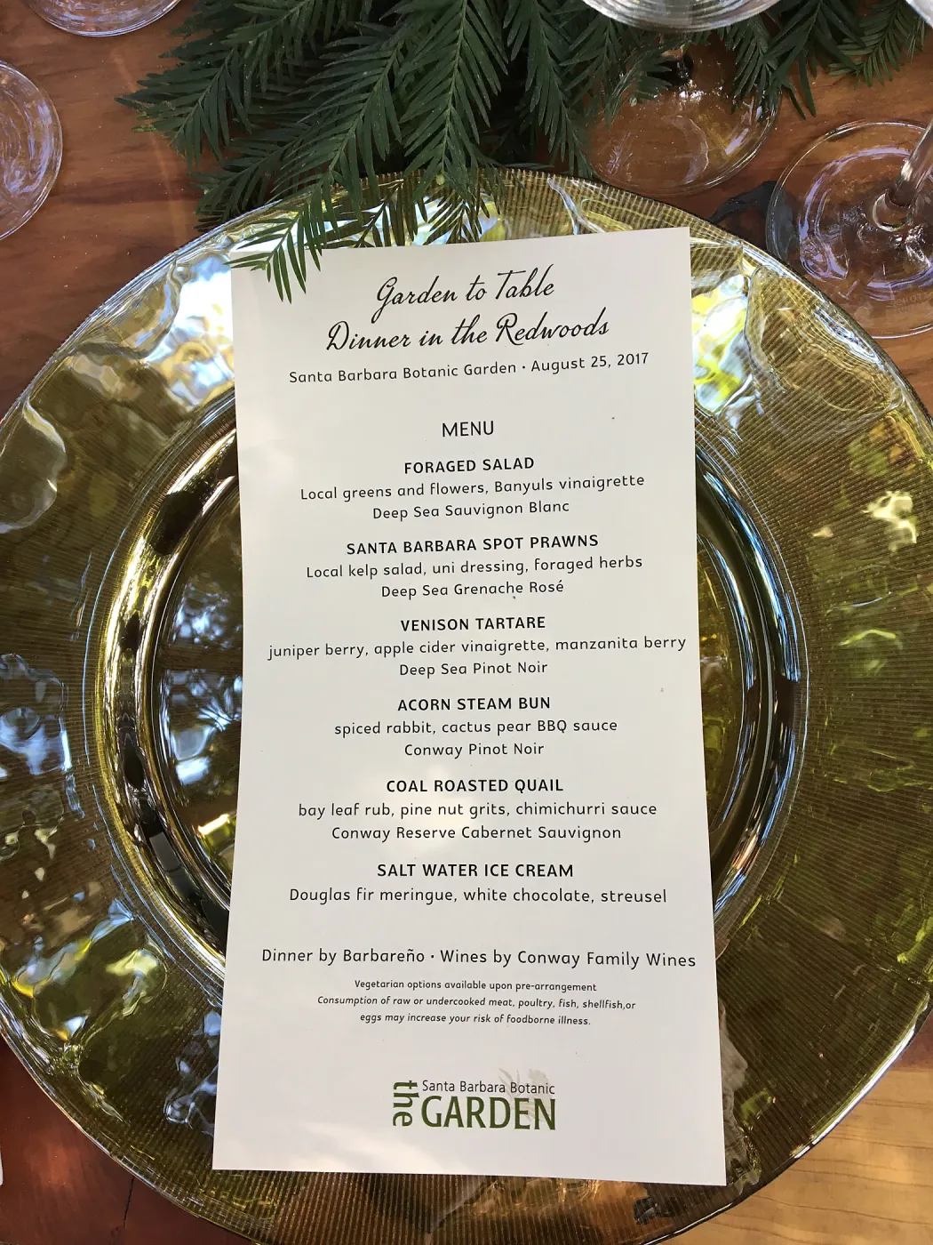 Garden to Table Dinner in the Redwoods
