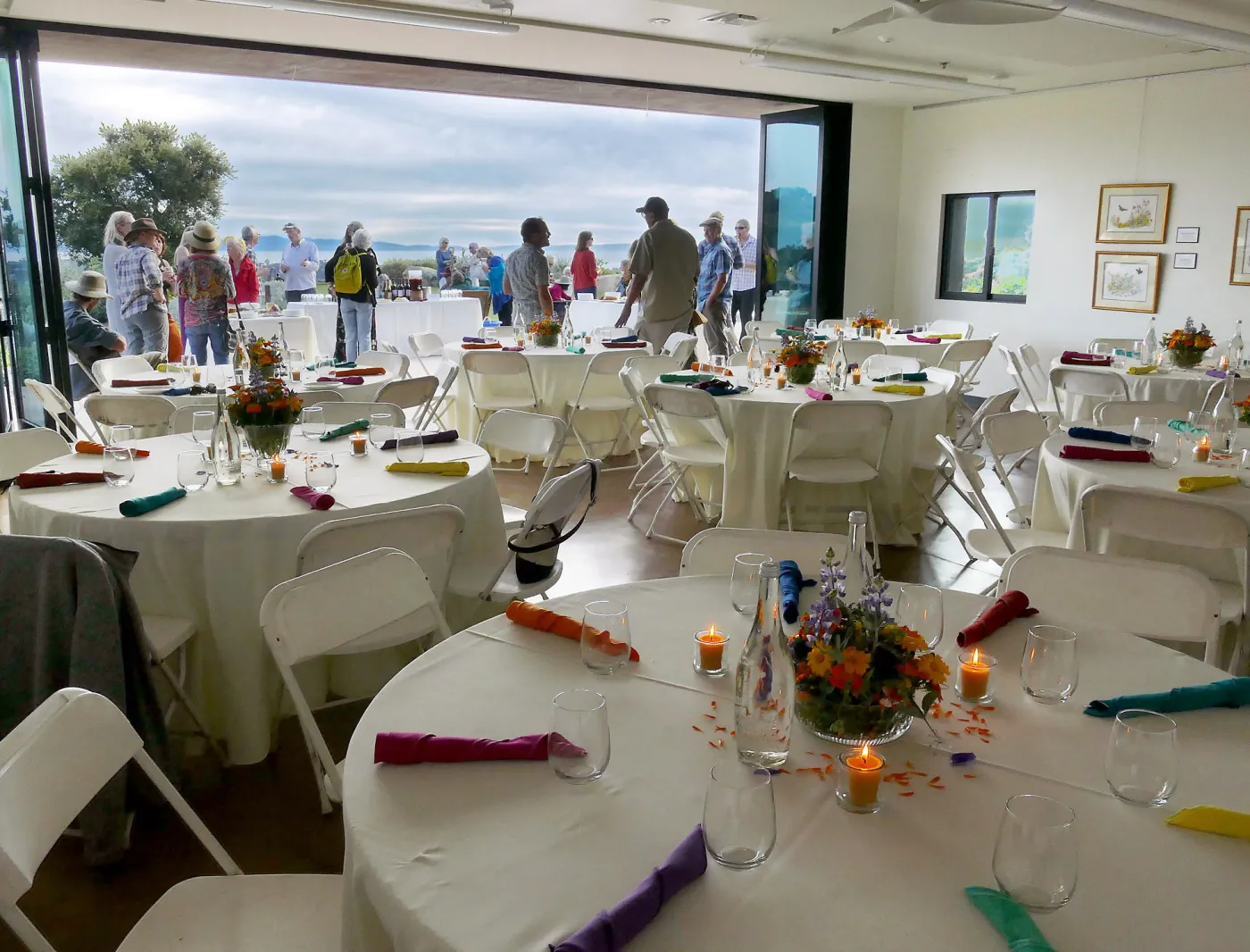 Private event setup in the Pritzlaff Conservation Center Gallery