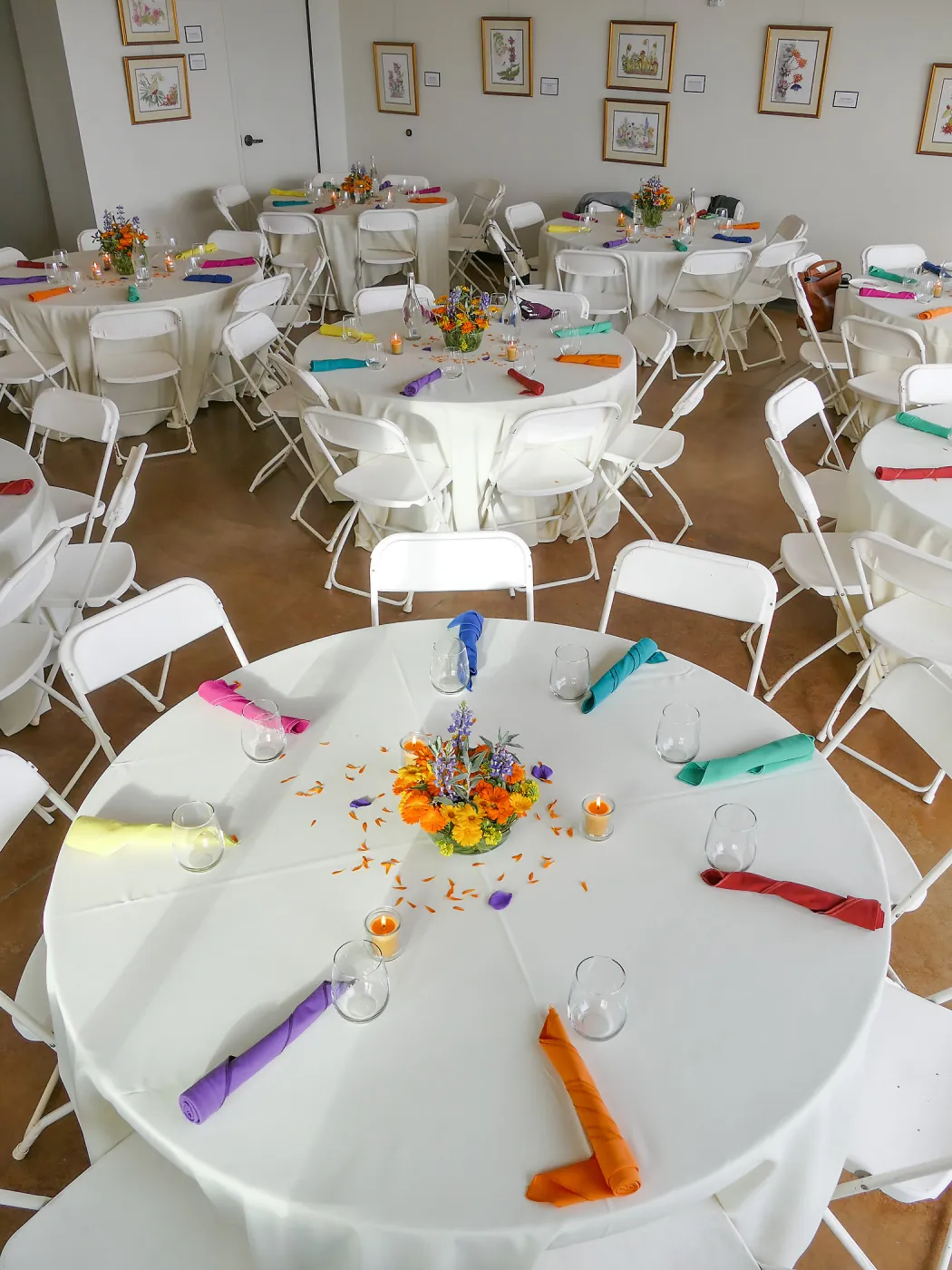 Private event setup in the Pritzlaff Conservation Center Gallery