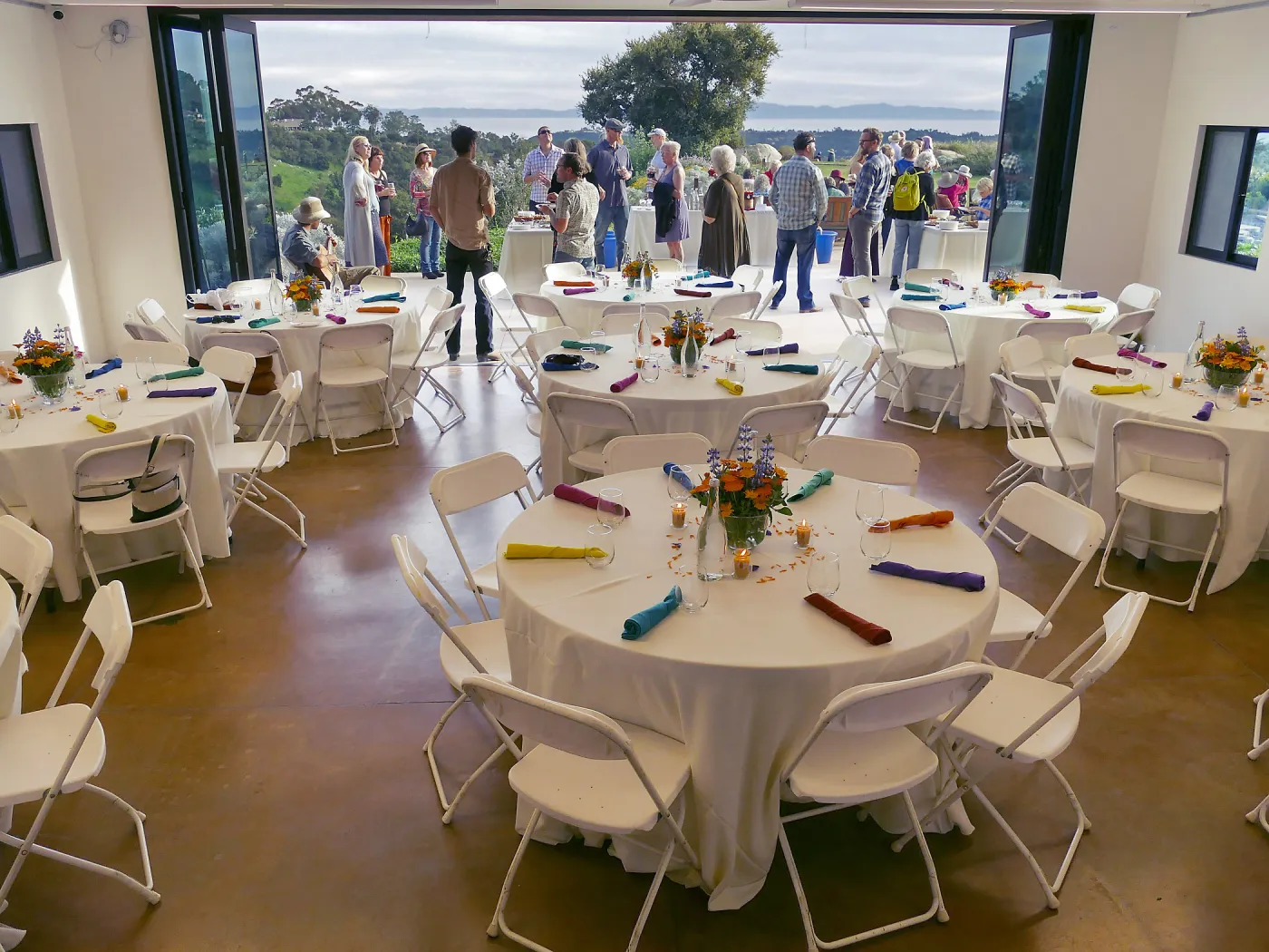 Private event setup in the Pritzlaff Conservation Center Gallery