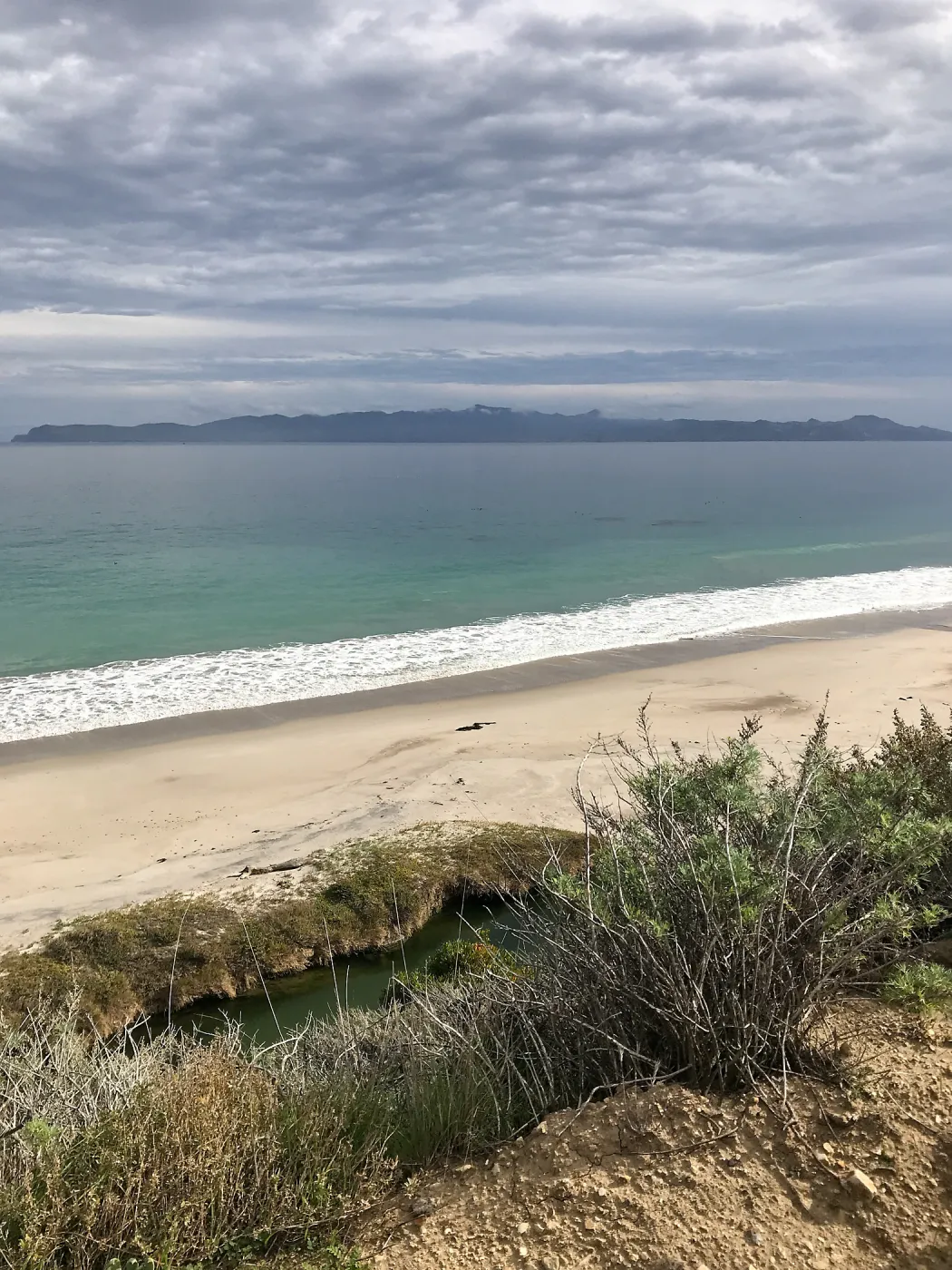 Santa Cruz Island and beach, Above Water Canyon
