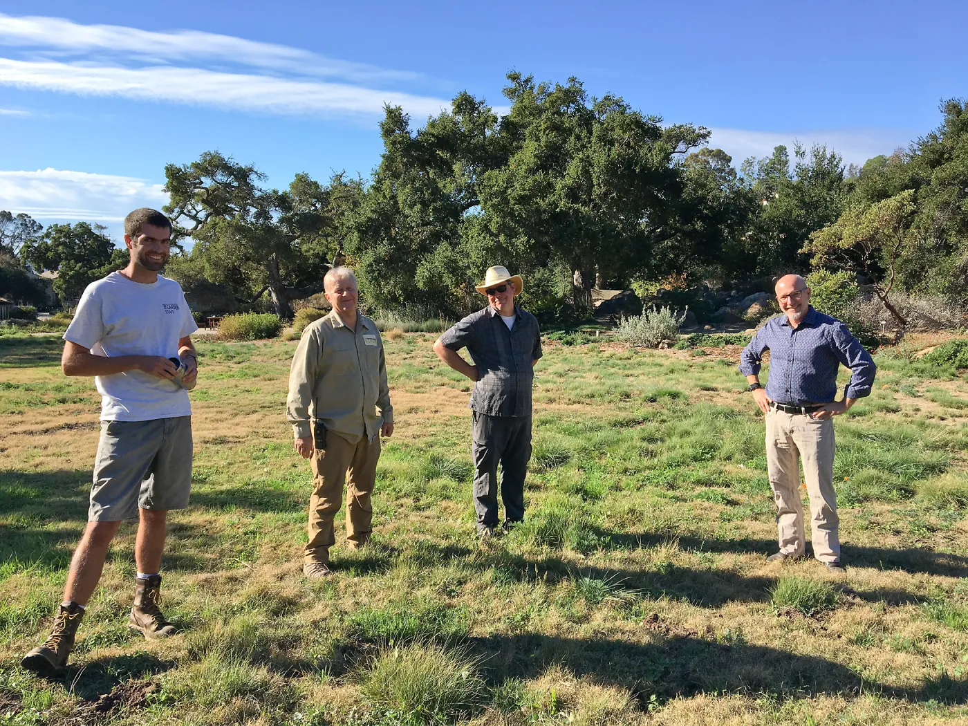 Wes Franken, Dave Kershaw, Bruce Reed, Steve Windhager, meadow meeting