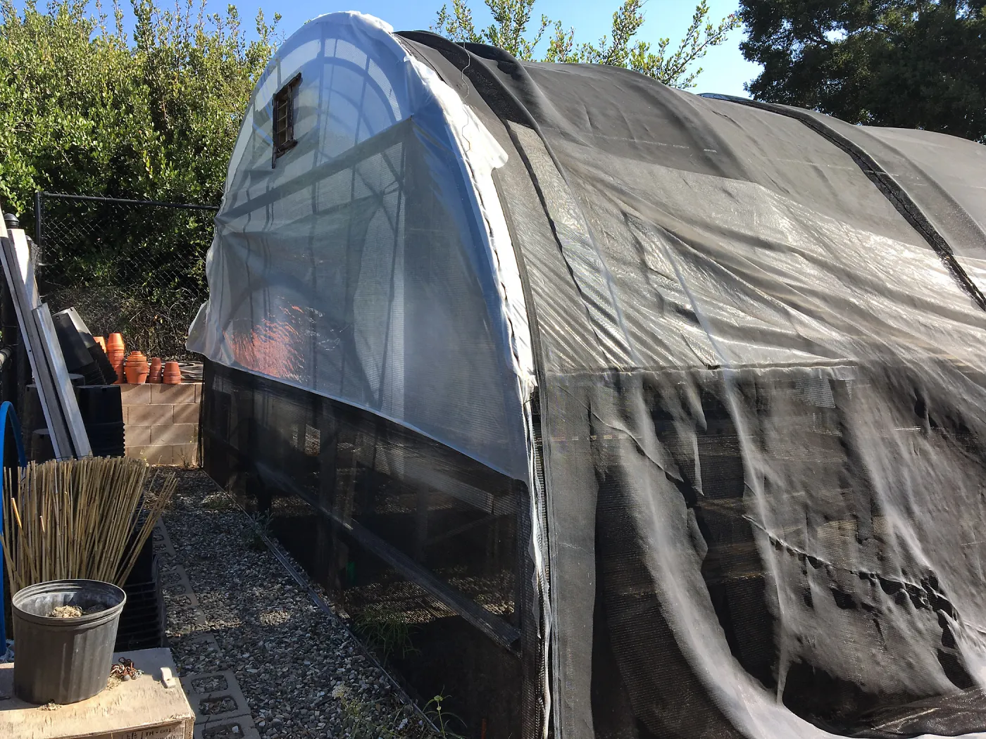 Horticulture hoop house before renovation