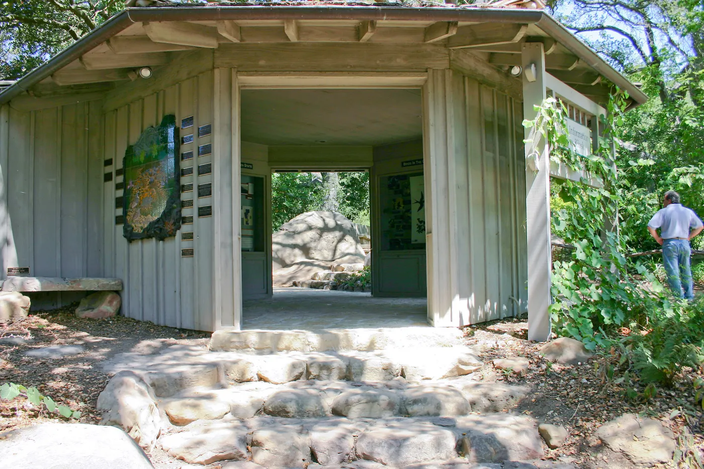 South east entrance to the Information Kiosk