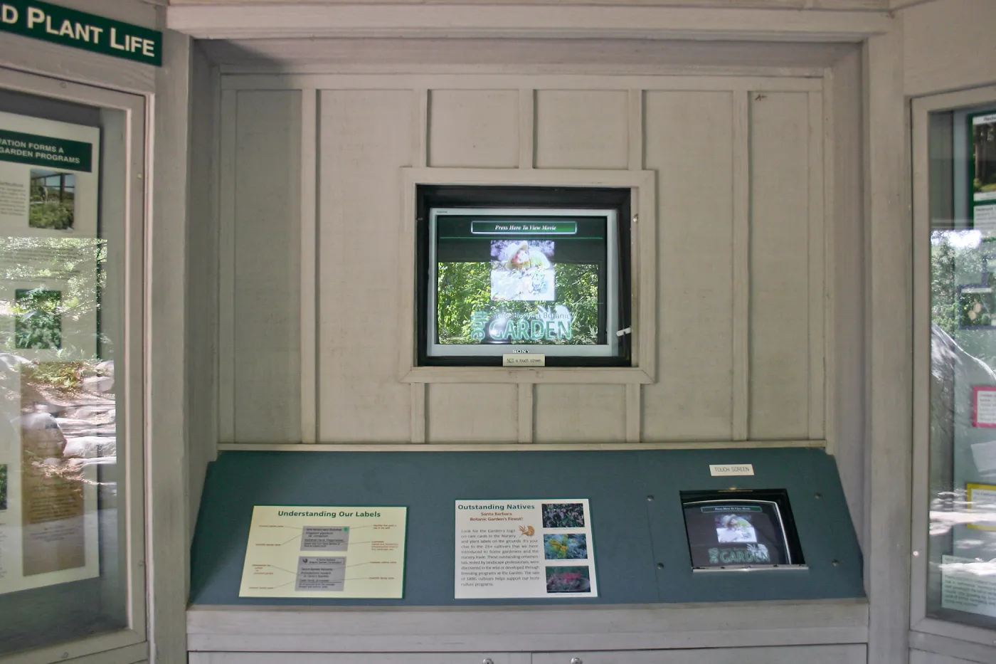 Touch screen display in the Information Kiosk
