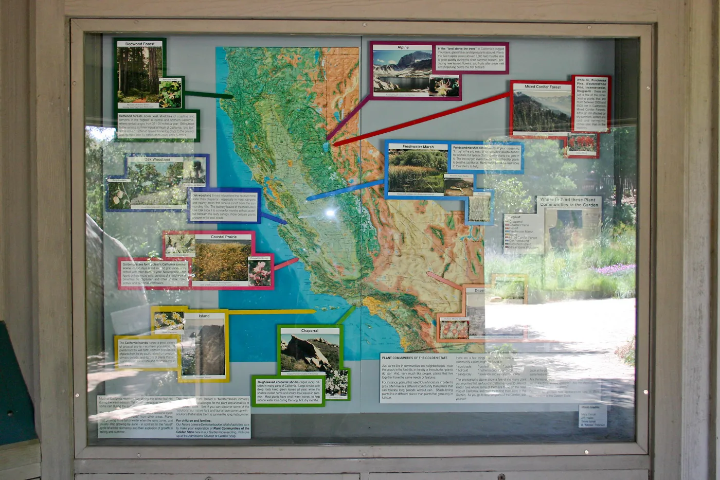 Plant Communities of the Golden State display in the Information Kiosk