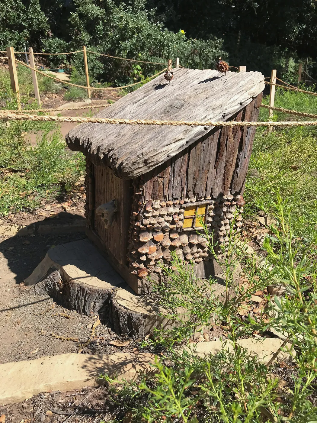 Refurbished gnome houses returned to the Maze.