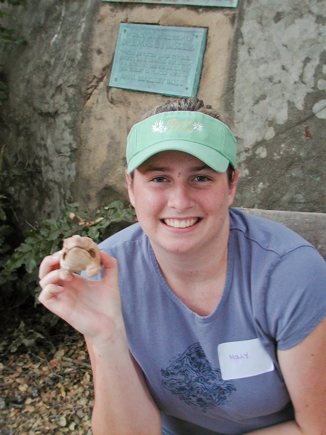 Great Garden Nature Night, Molly with wooden frog