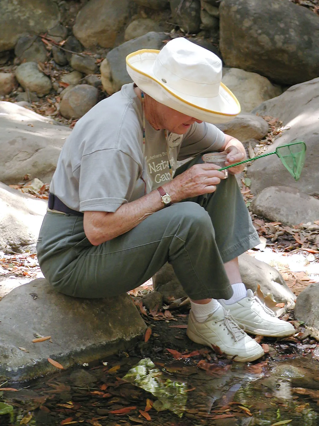 Summer Camp 2003, looking for creatures in Mission Creek
