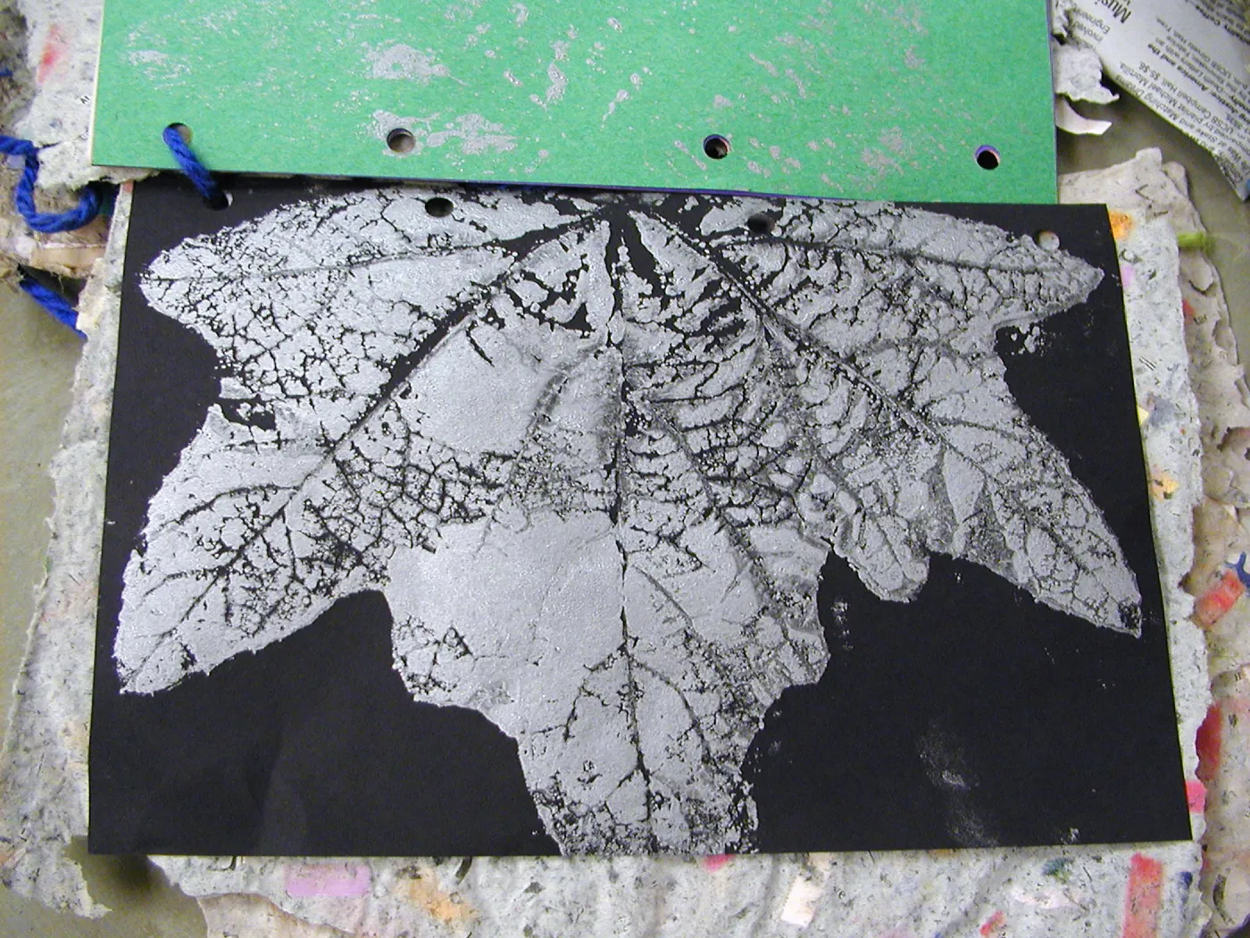 Summer Camp 2003, leaf printing