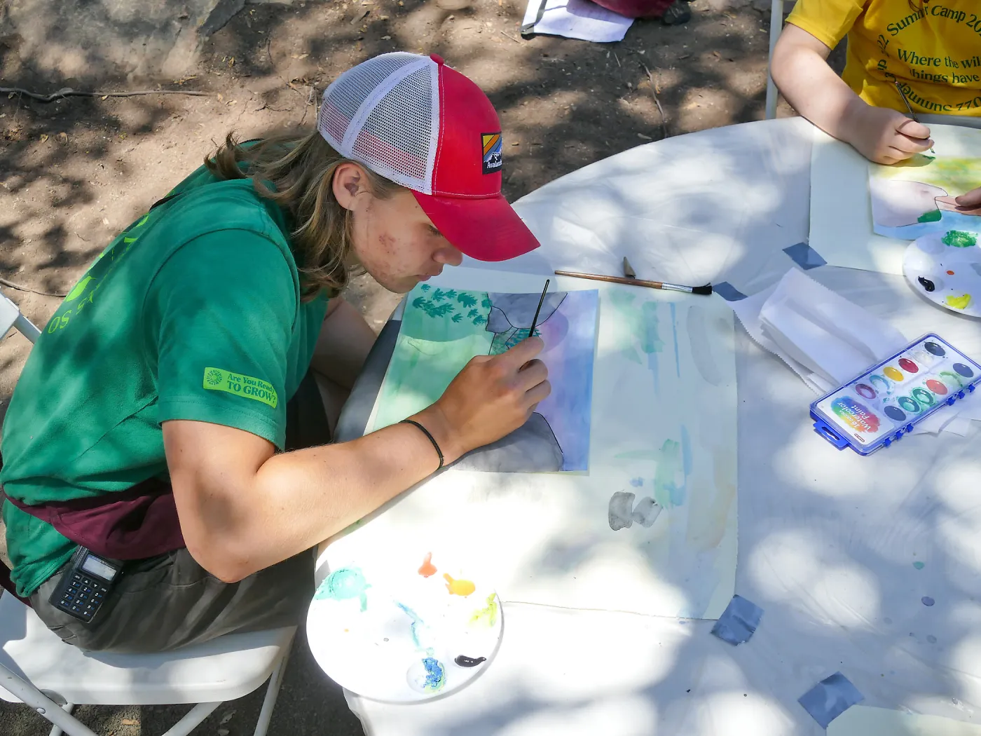 Create in Nature Summer Camp Meadow Painting Activity