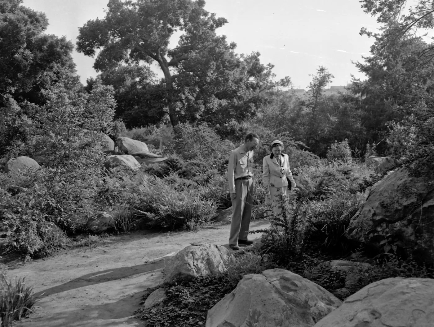 Two people at unknown location in the Garden