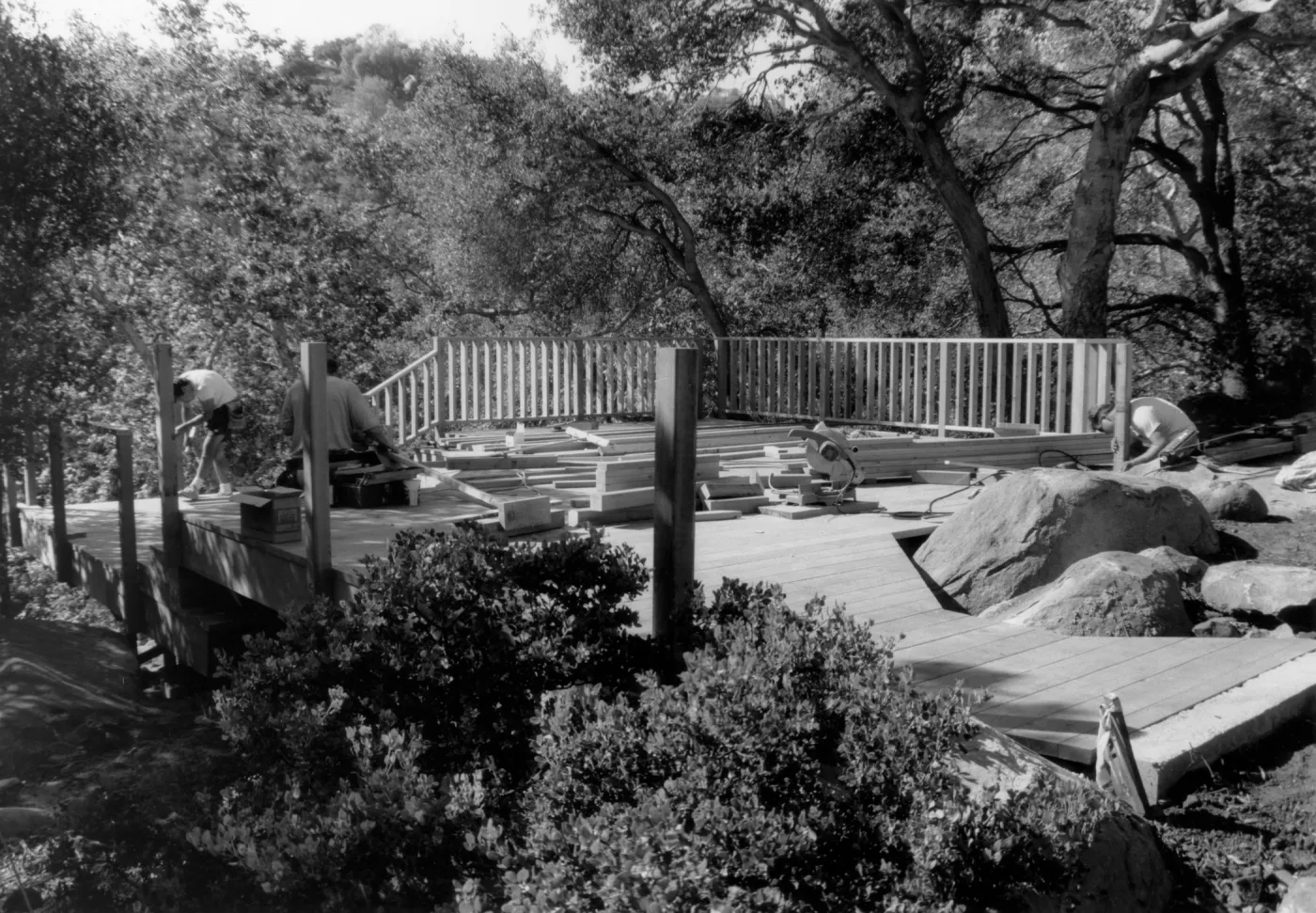 new Deck (under construction) at Home Demonstration Garden