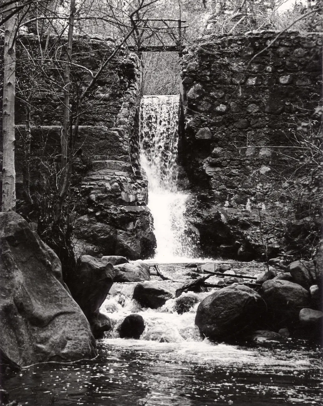 Mission Creek, waterfall below Old Mission Dam