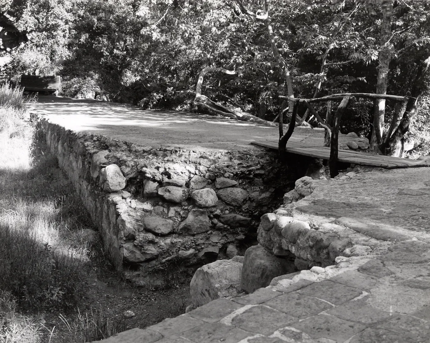 foot bridge over Mission Dam