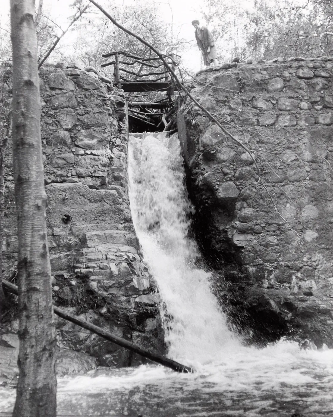 below Mission Dam, after the big rain, 1969