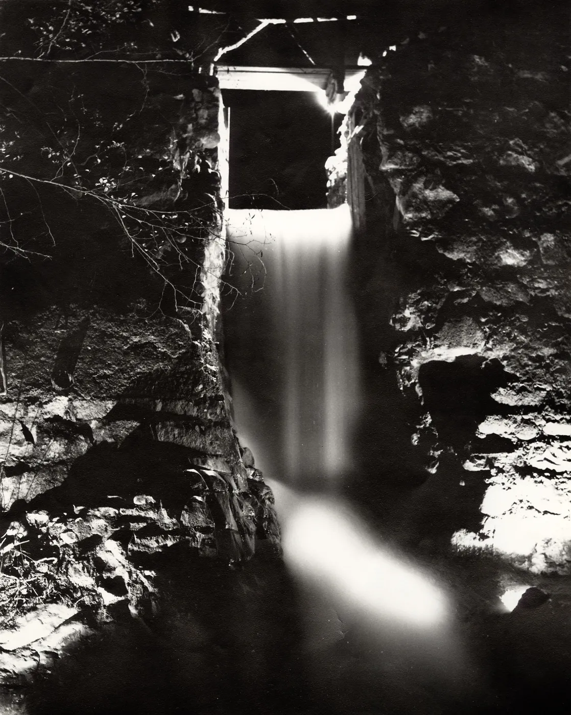 Night Shot of Mission Dam waterfall