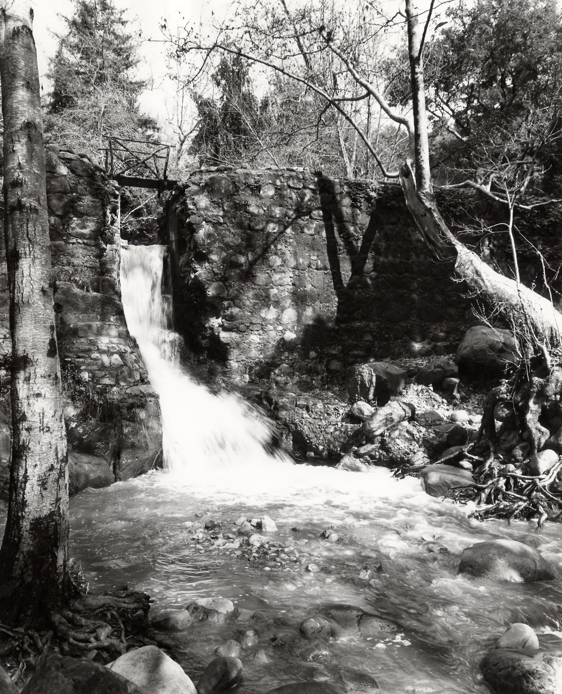 waterfall below Mission Dam, SBBG