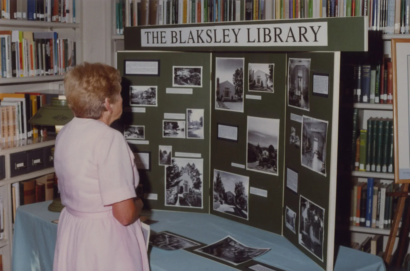 History of Blaksley Library photo display, Blaksley Library's 50th Anniversary Celebration