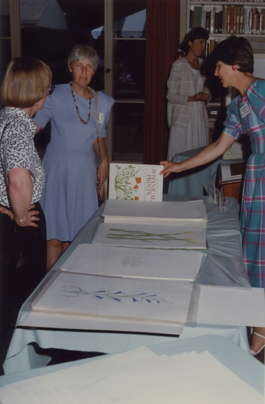 viewing Botanical Prints in the Library