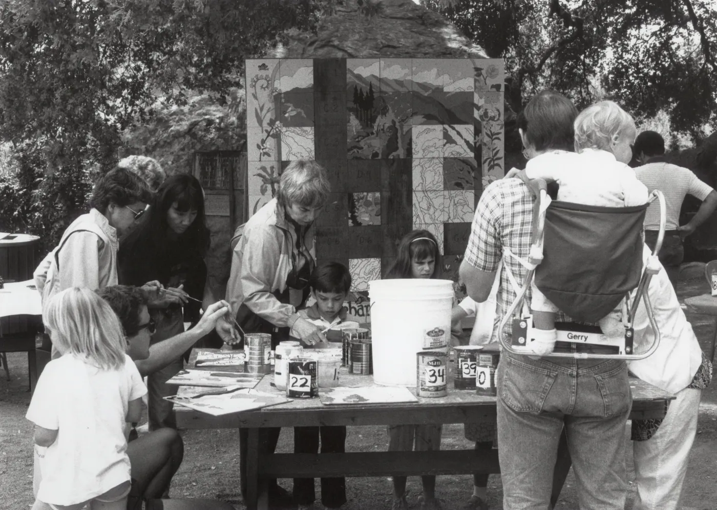 Spring Celebration, 1987, paint by number mural