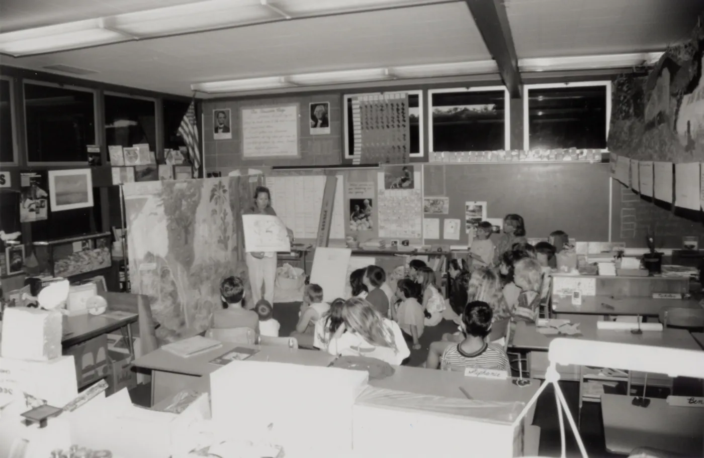 Docent Nancy Abernathy, Happenin' Habitat 1992, Monte Vista School
