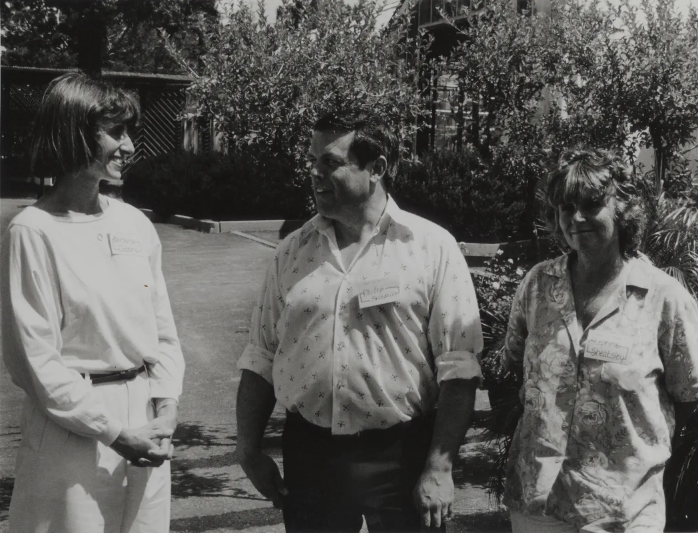 British horticulturist Philip Swindells, guest lecturer, with Barbara Dobbins and Stephne Sheatsley