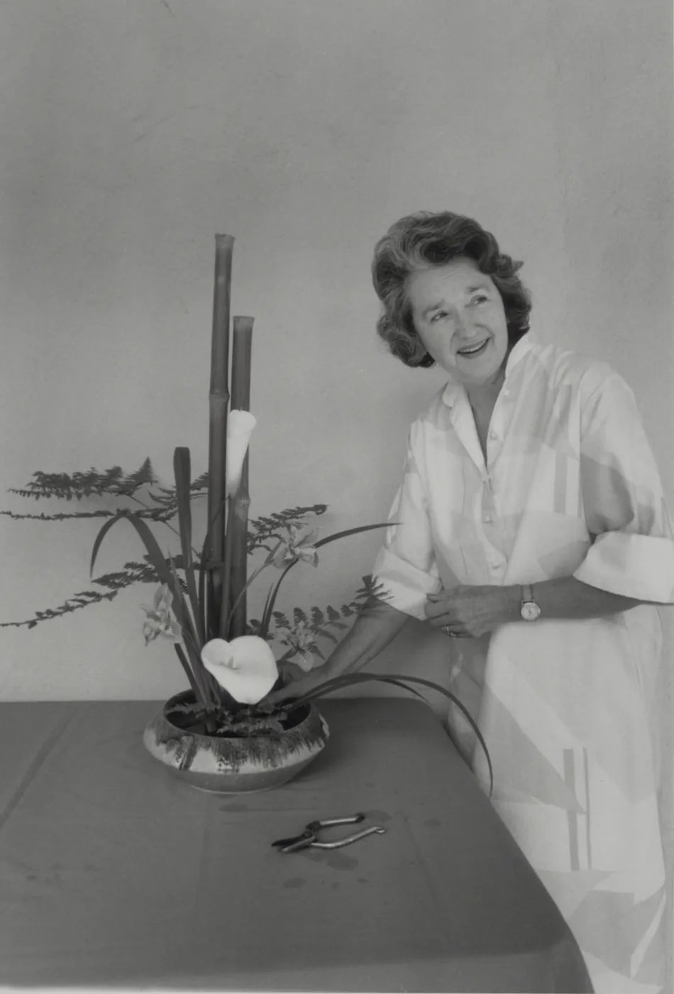 Heartie Anne Look, Ikebana class, 1988