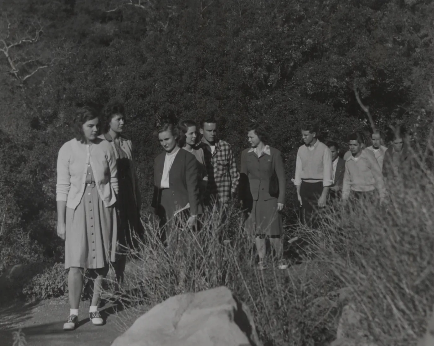 Students in the Garden