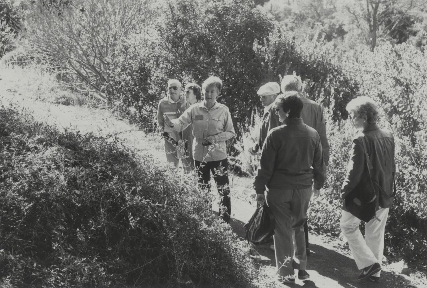 Docent tour in the Garden