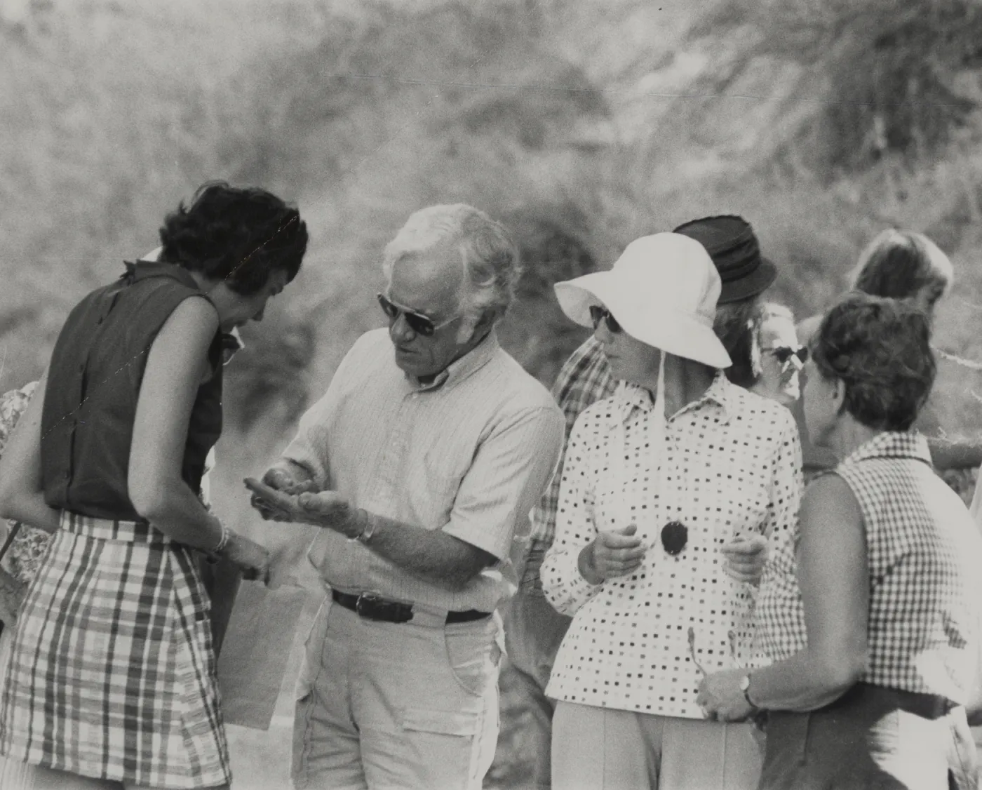 Jackie Broughton leads a tour of the Garden