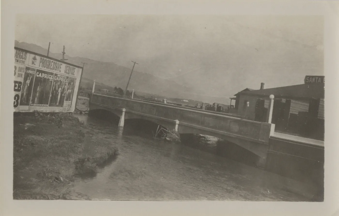 Bridge over Creek in Early Santa Barbara c. 1914
