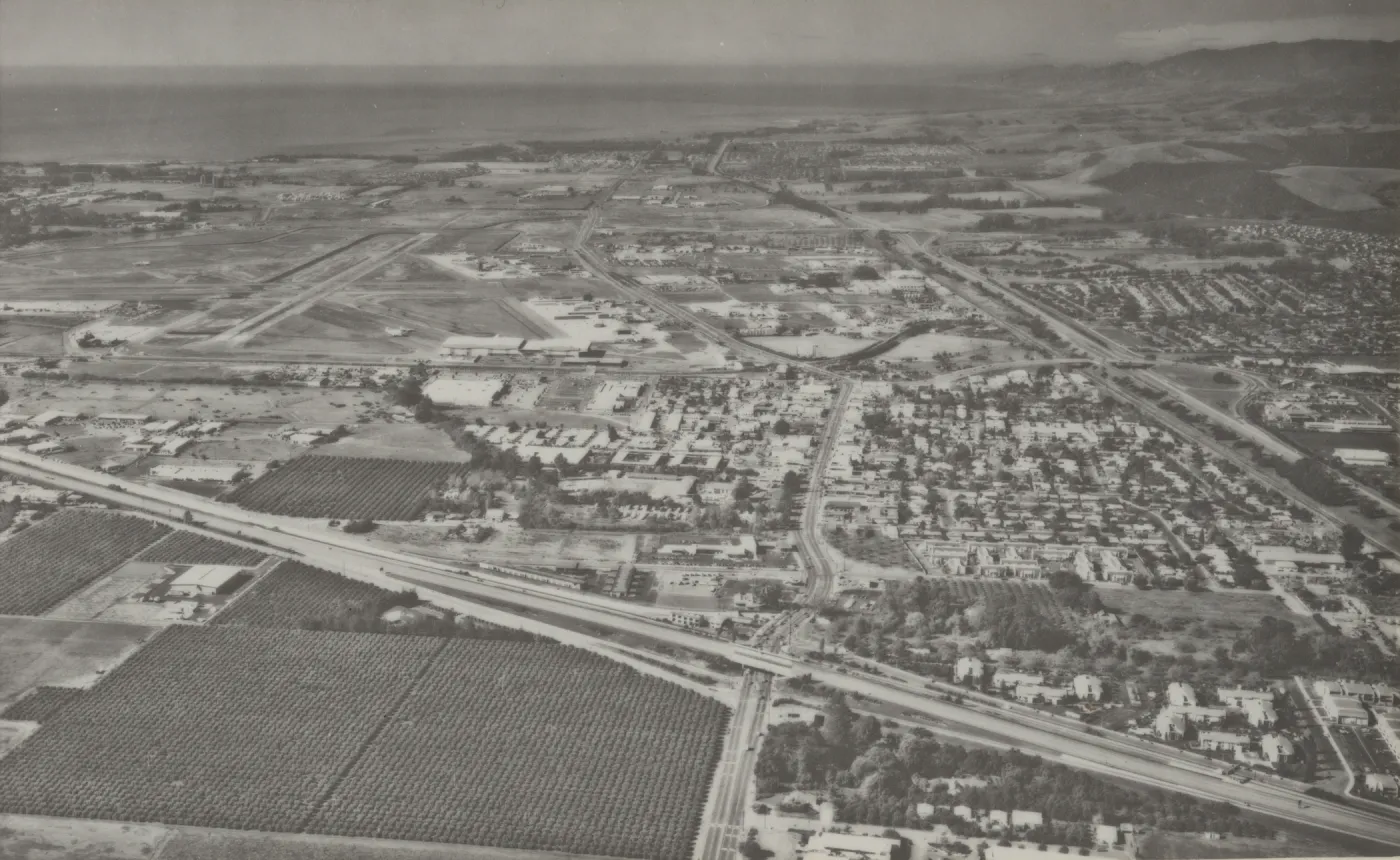 Aerial View of Santa Barbara Airport and Goleta