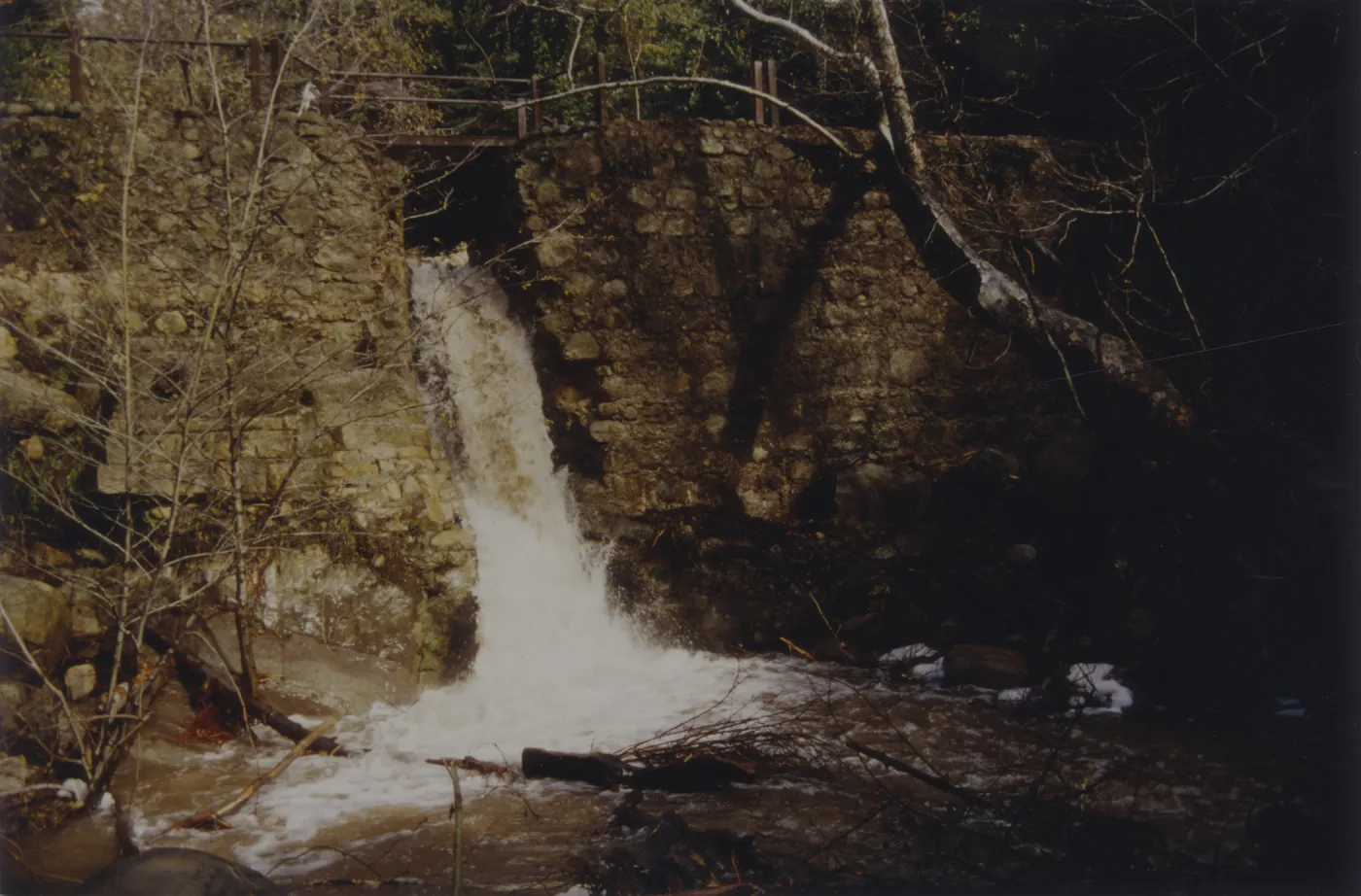 Mission Creek waterfall below Mission Dam